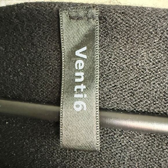 Venti6 Sweater Skull Black Long Sleeve Rhinestones M Stretchy Comfy Boxy Metal - Picture 3 of 8